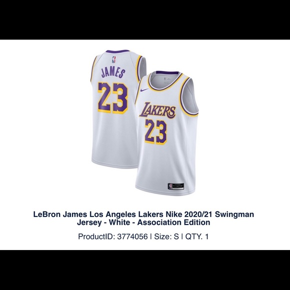 LeBron James Los Angeles Lakers Nike Swingman Jersey White - Association  Edition